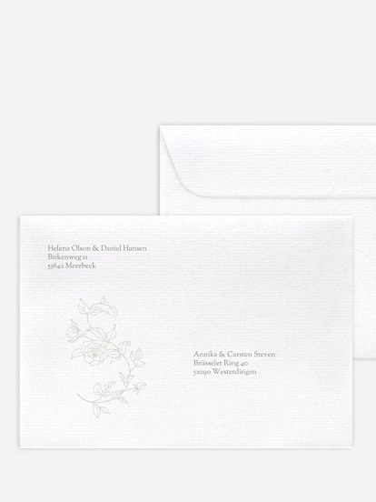 Bedruckter Briefumschlag Hochzeit Elegant Grace