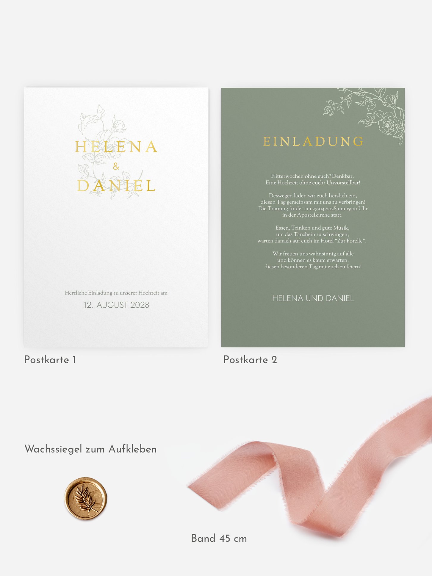 Hochzeitseinladung Elegant Grace