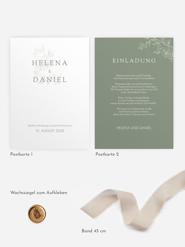 Hochzeitseinladung Elegant Grace