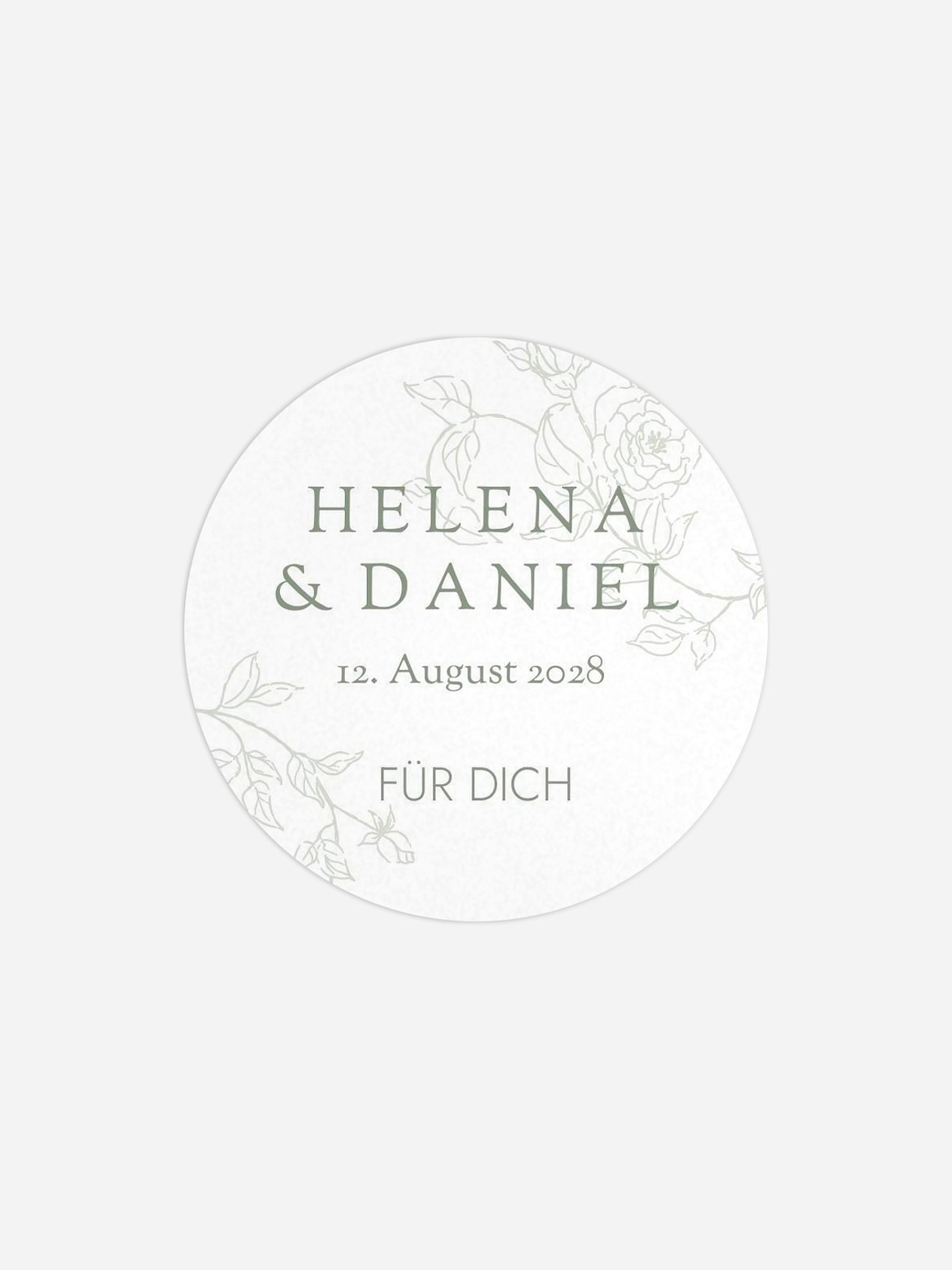 Geschenkaufkleber Hochzeit Elegant Grace