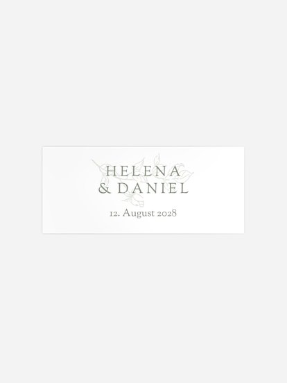 Geschenkaufkleber Hochzeit Elegant Grace