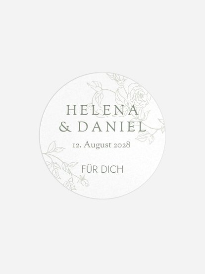 Geschenkaufkleber Hochzeit Elegant Grace