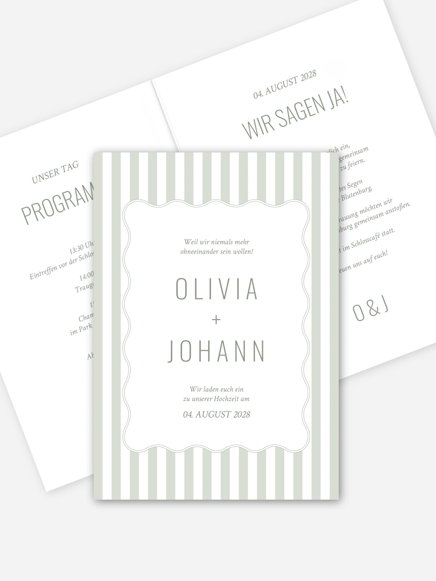 Hochzeitseinladung Elegant Stripes