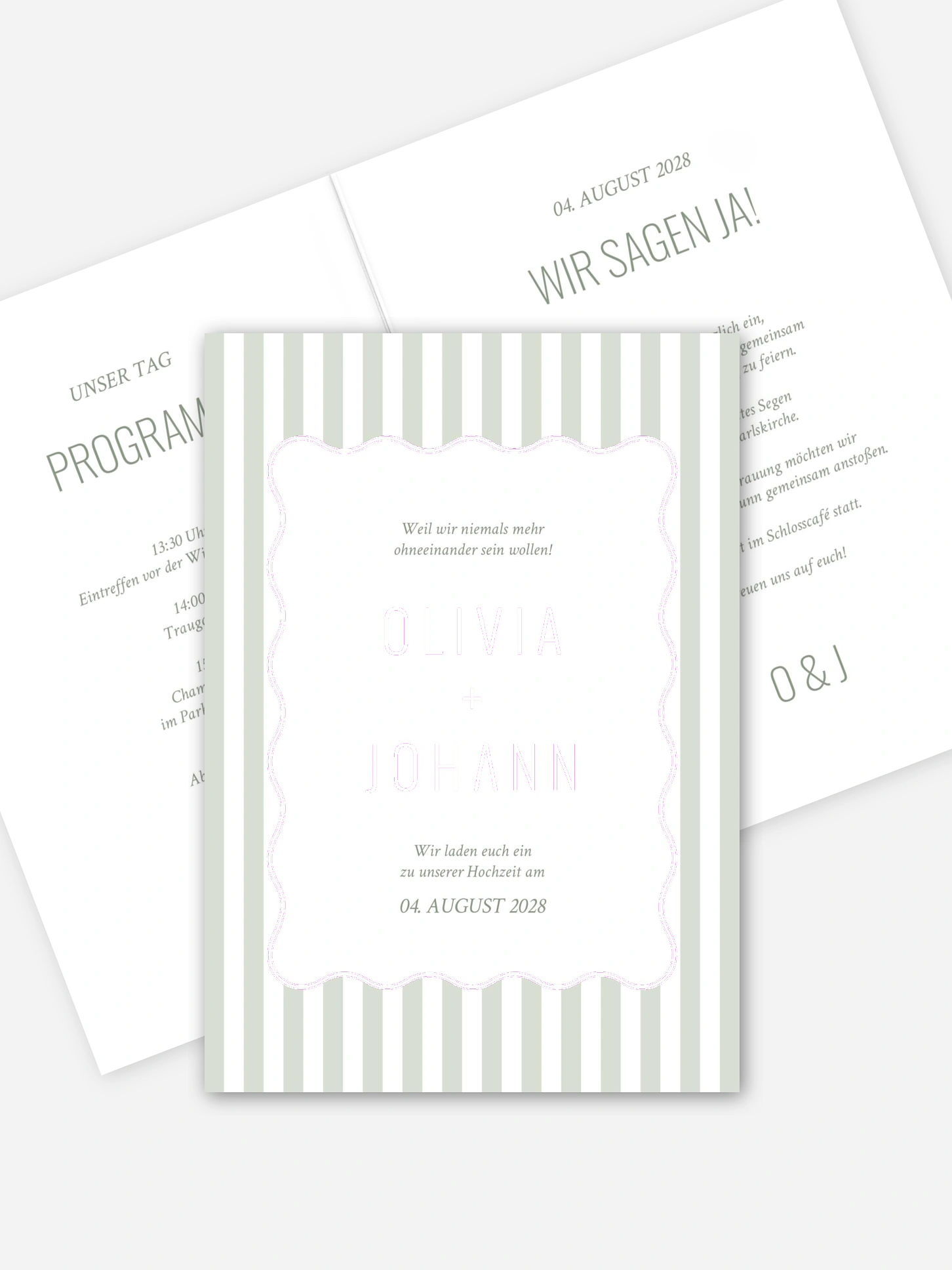 Hochzeitseinladung Elegant Stripes
