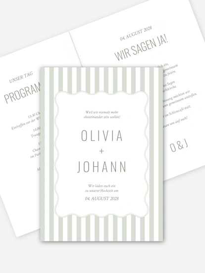 Hochzeitseinladung Elegant Stripes