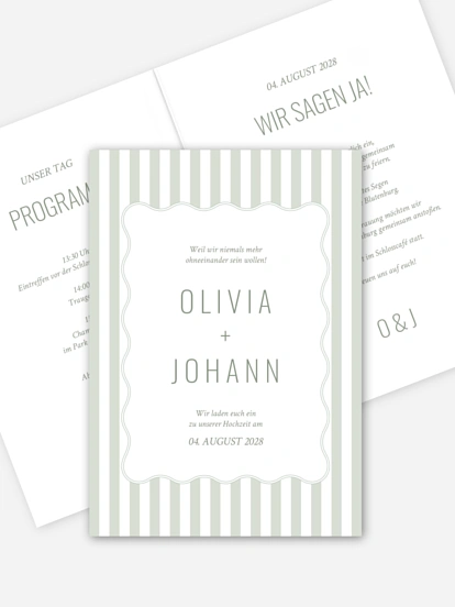 Hochzeitseinladung Elegant Stripes