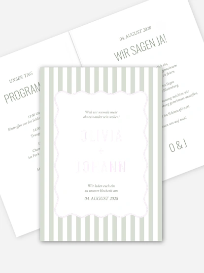 Hochzeitseinladung Elegant Stripes