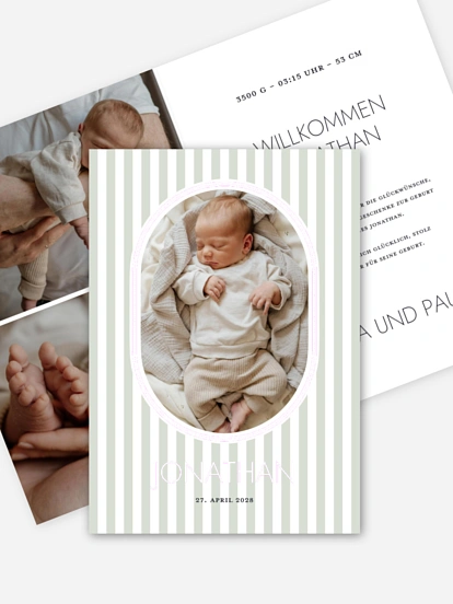 Geburtskarte Golden Charm