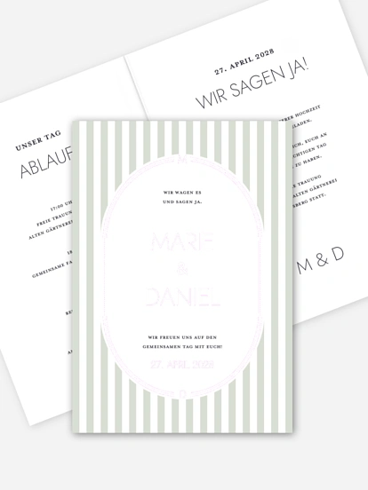 Hochzeitseinladung Golden Charm