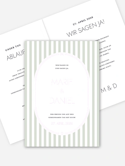 Hochzeitseinladung Golden Charm