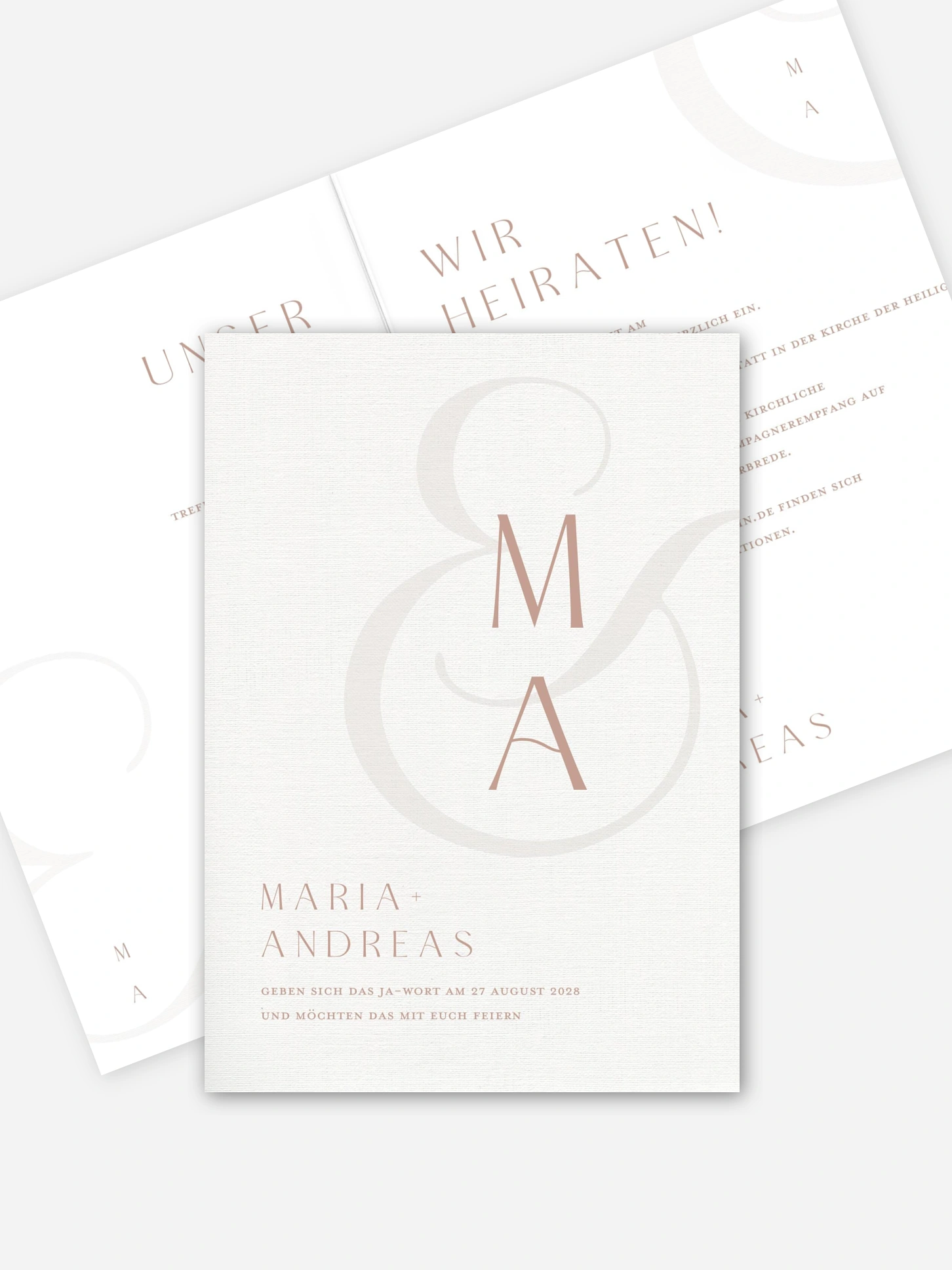 Hochzeitseinladung Modern Serif