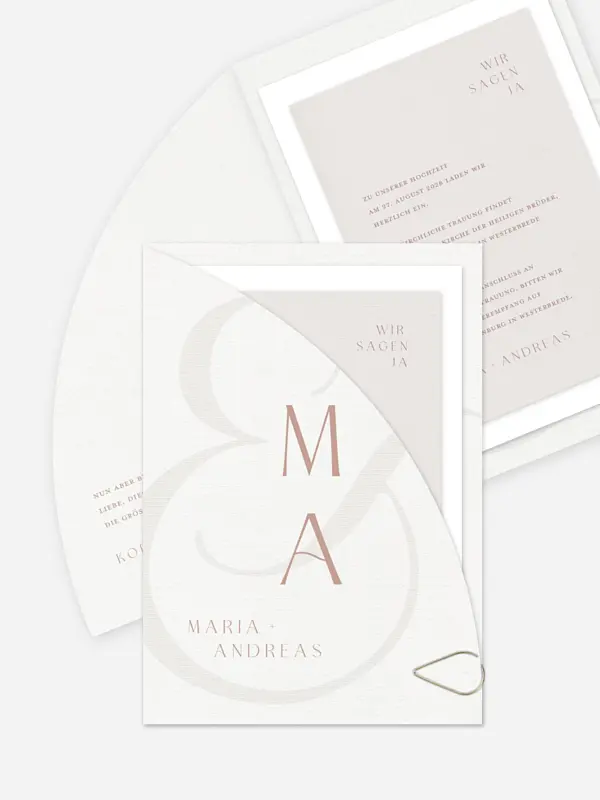 Hochzeitseinladung Modern Serif