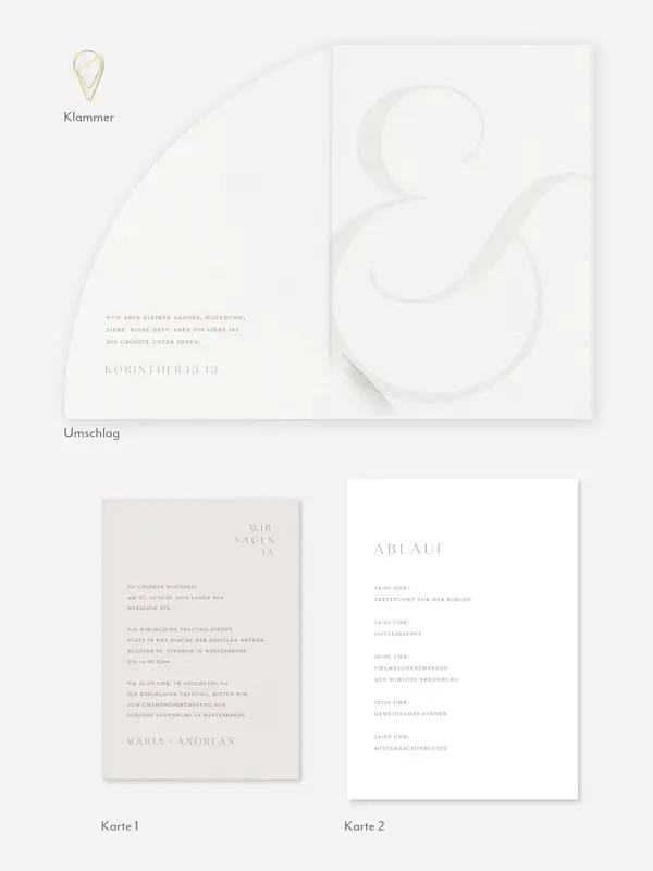 Hochzeitseinladung Modern Serif