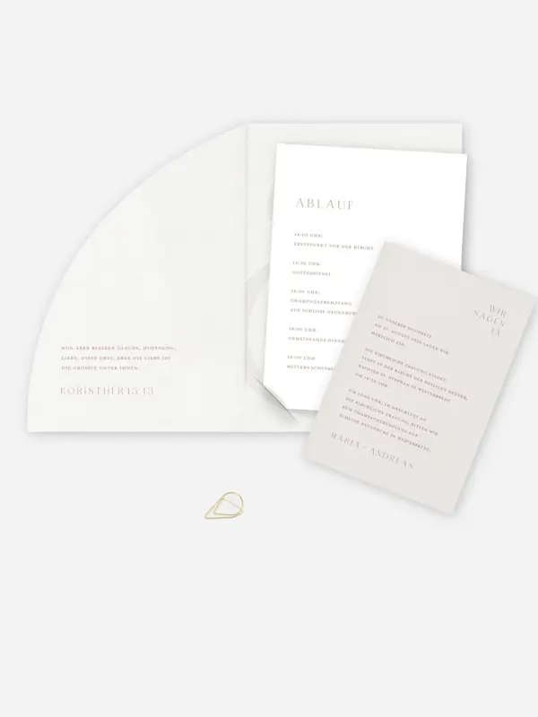 Hochzeitseinladung Modern Serif