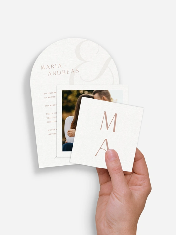 Hochzeitseinladung Modern Serif