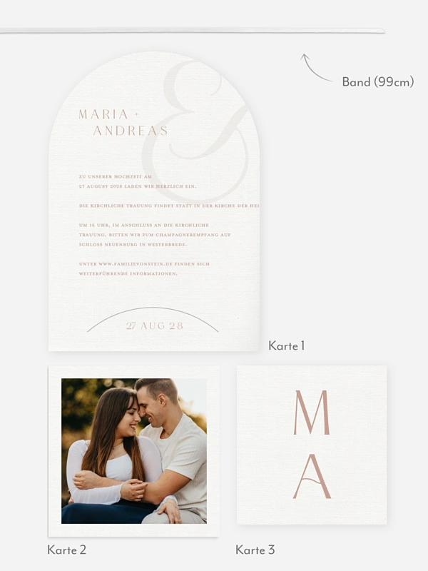 Hochzeitseinladung Modern Serif