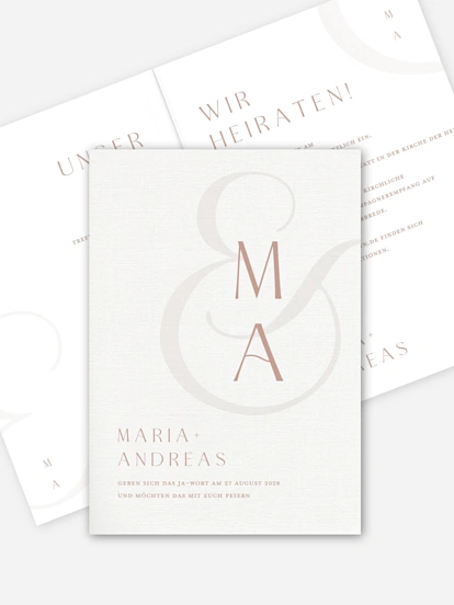 Hochzeitseinladung Modern Serif