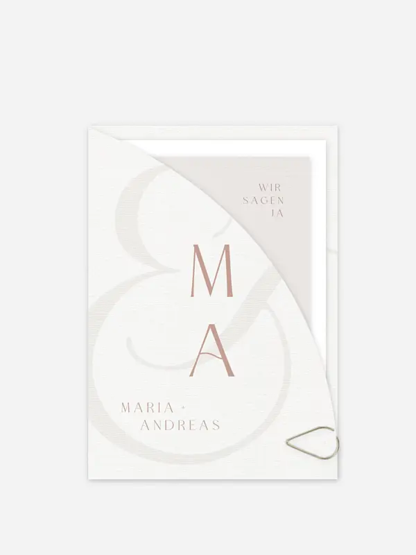 Hochzeitseinladung Modern Serif