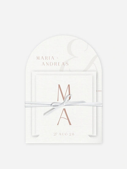Hochzeitseinladung Modern Serif