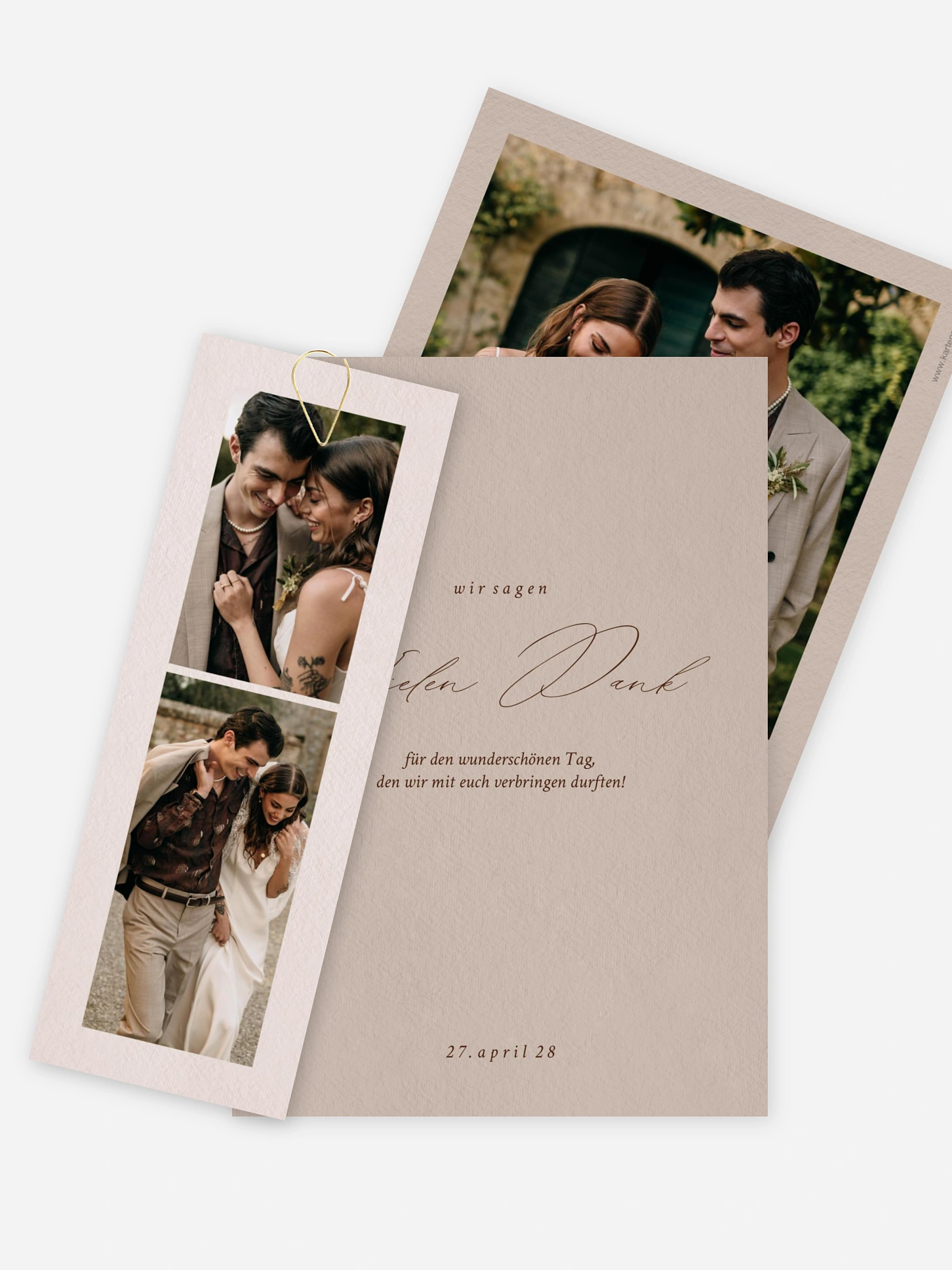 Dankeskarte Hochzeit Pure Lines