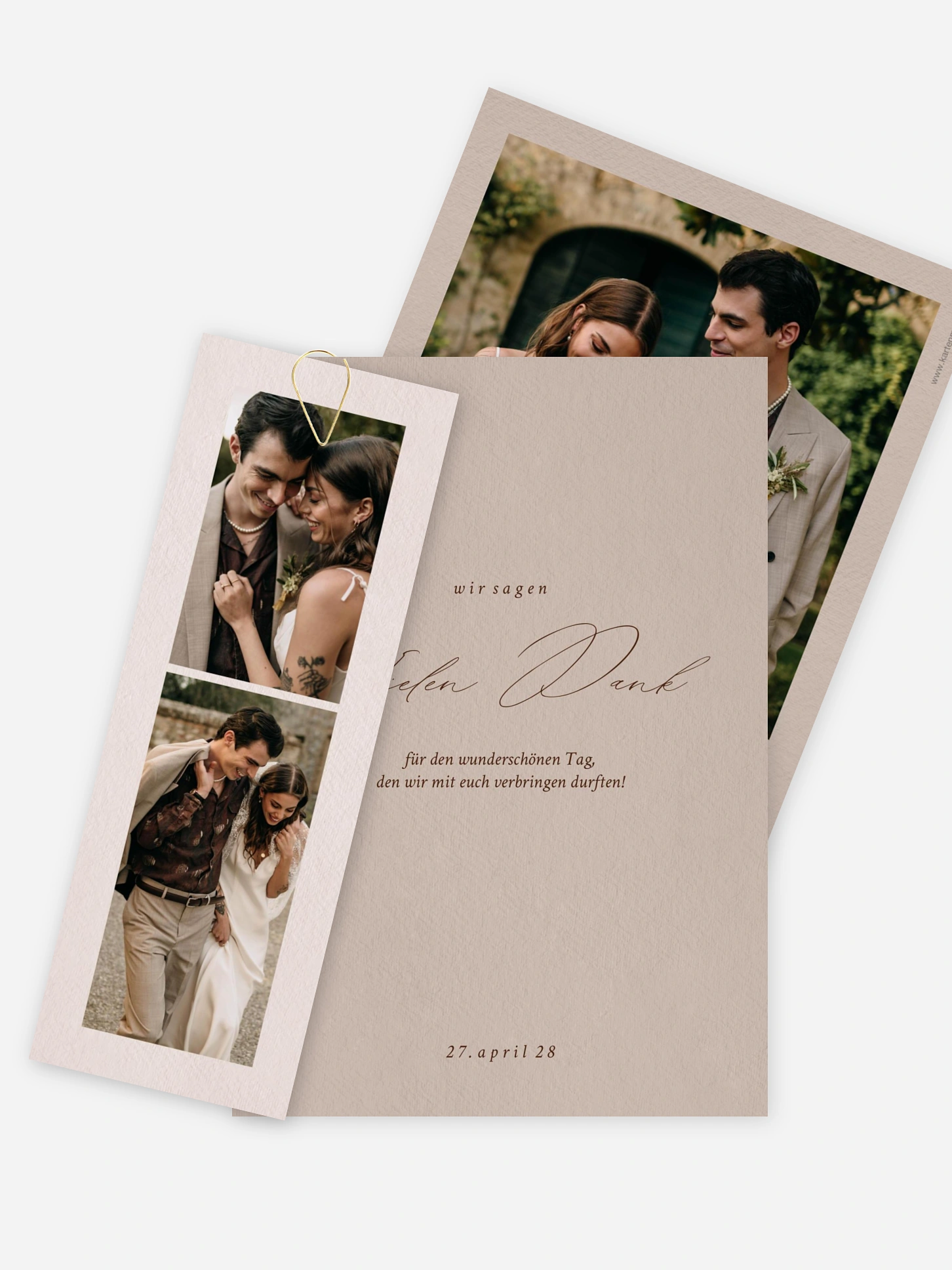 Dankeskarte Hochzeit Pure Lines