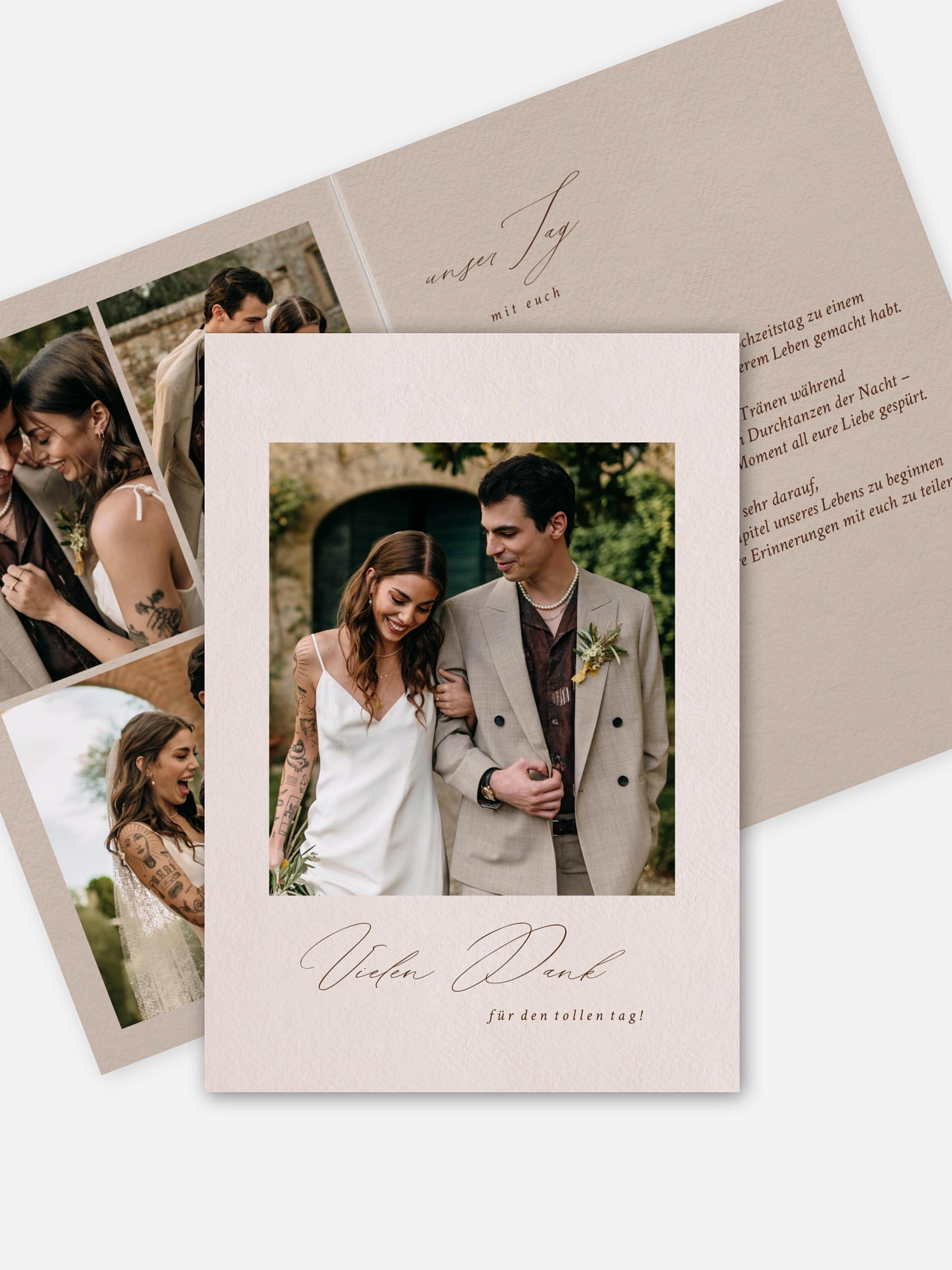 Dankeskarte Hochzeit Pure Lines