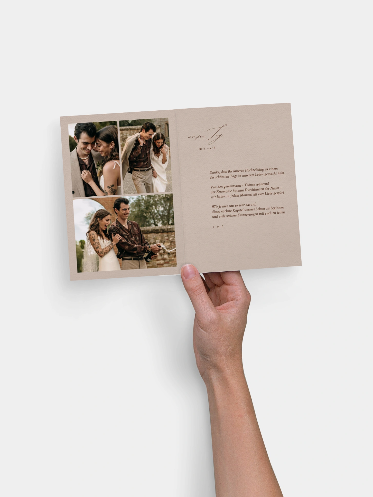 Dankeskarte Hochzeit Pure Lines