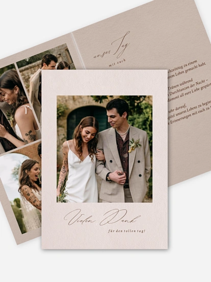 Dankeskarte Hochzeit Pure Lines