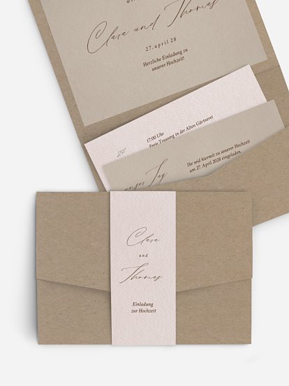 Hochzeitseinladung Pure Lines