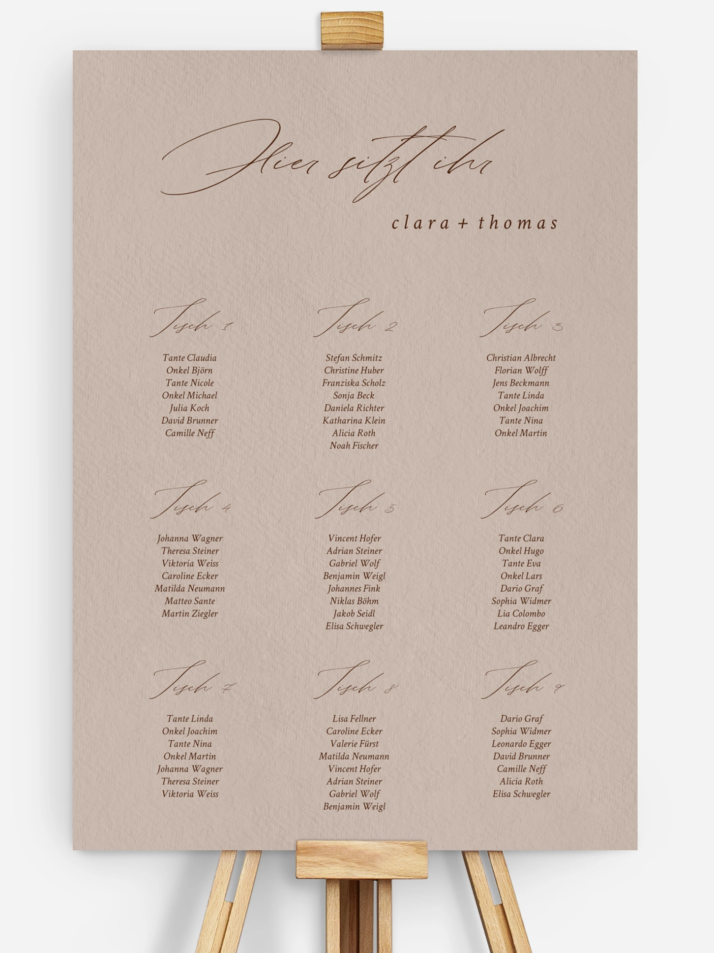 Sitzplan Plakat Pure Lines