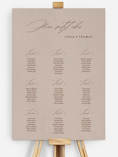 Sitzplan Plakat Pure Lines