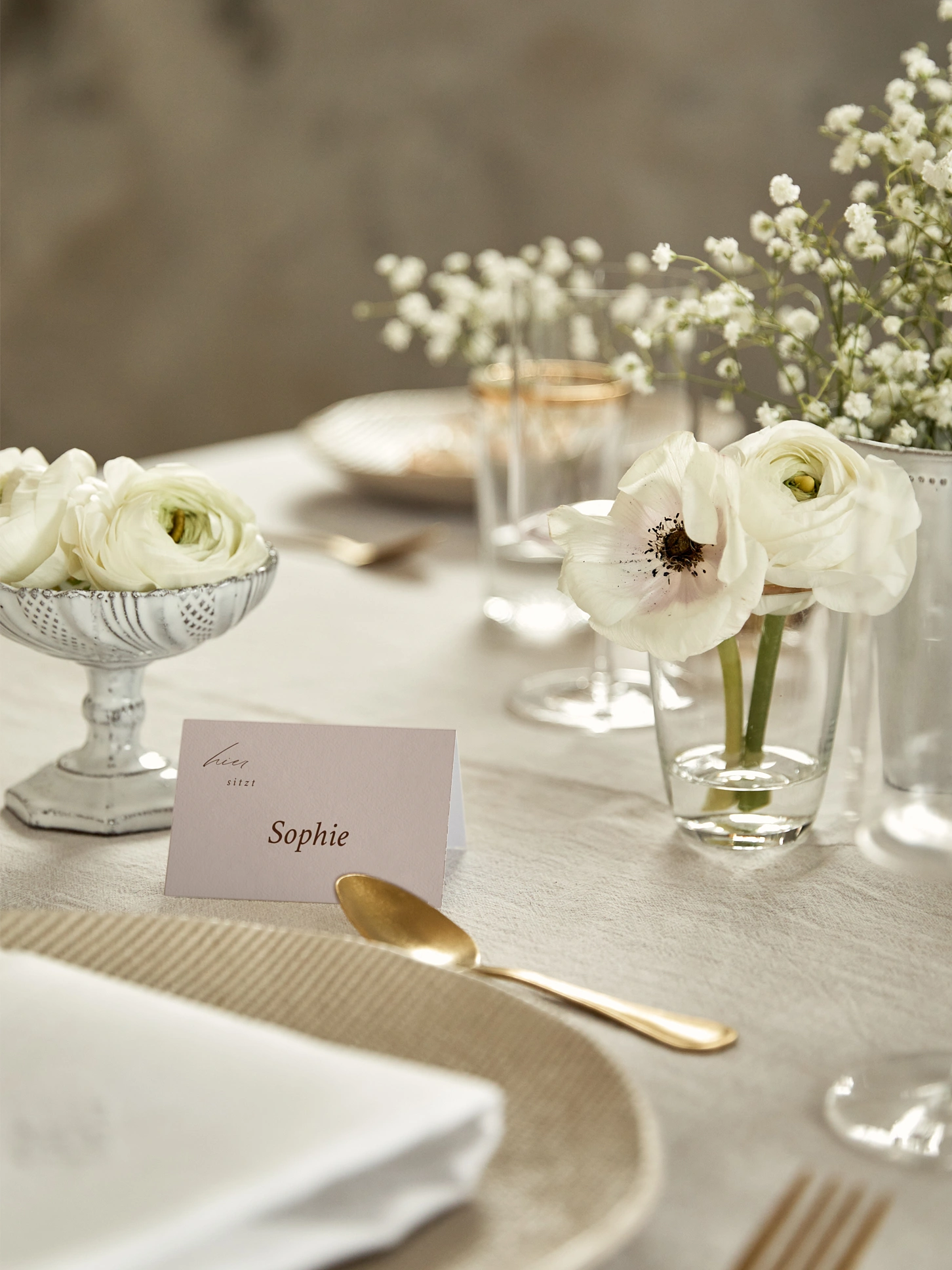Tischkarte Hochzeit Pure Lines
