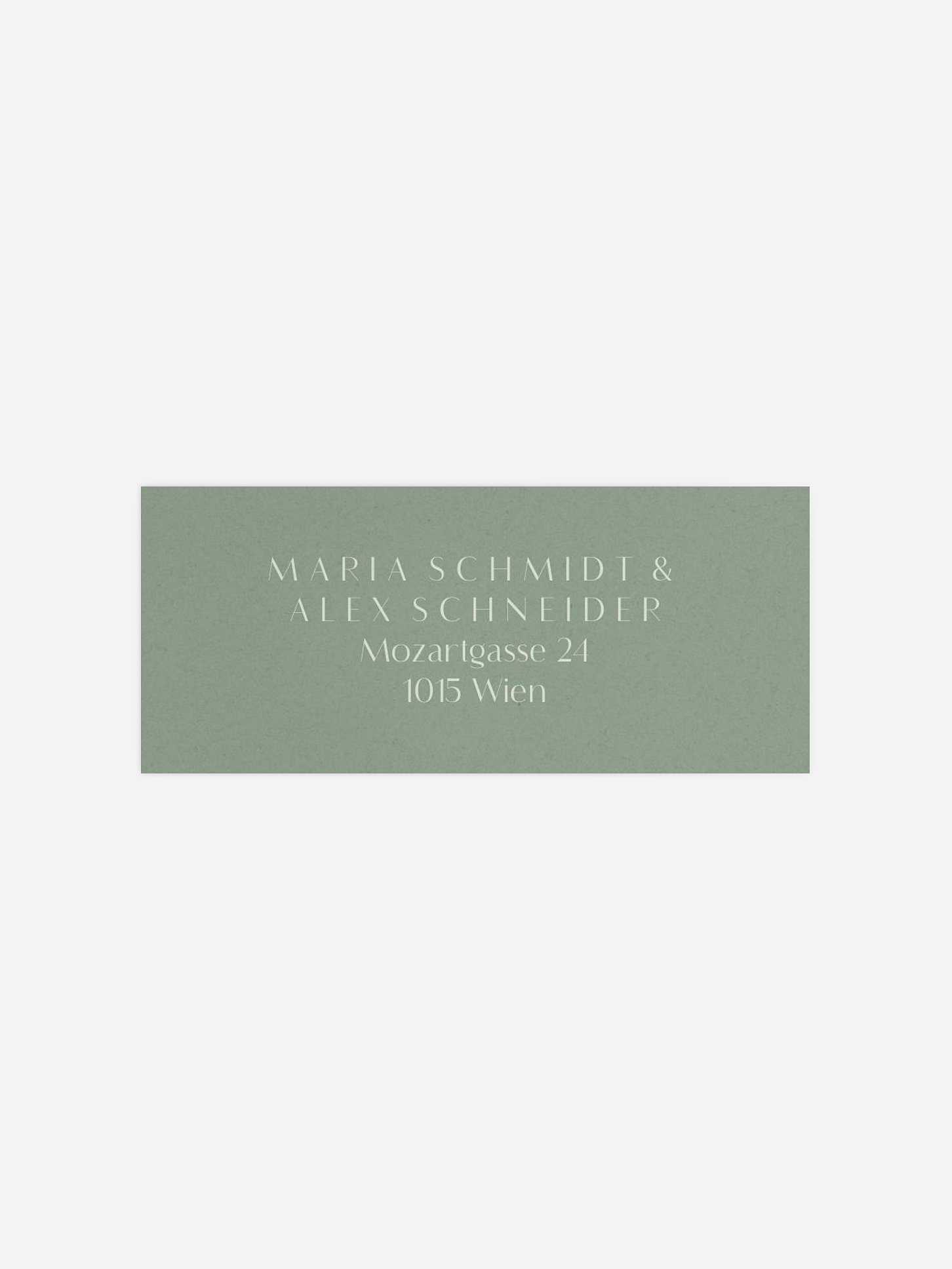 Absenderaufkleber Hochzeit Typo Grace