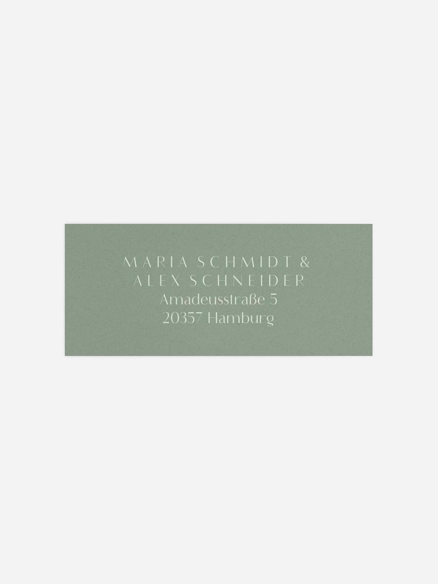 Absenderaufkleber Hochzeit Typo Grace