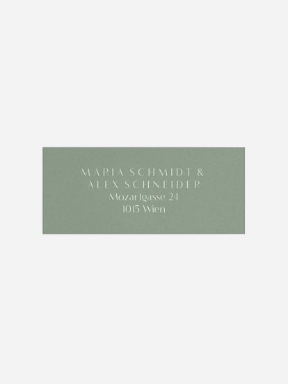 Absenderaufkleber Hochzeit Typo Grace