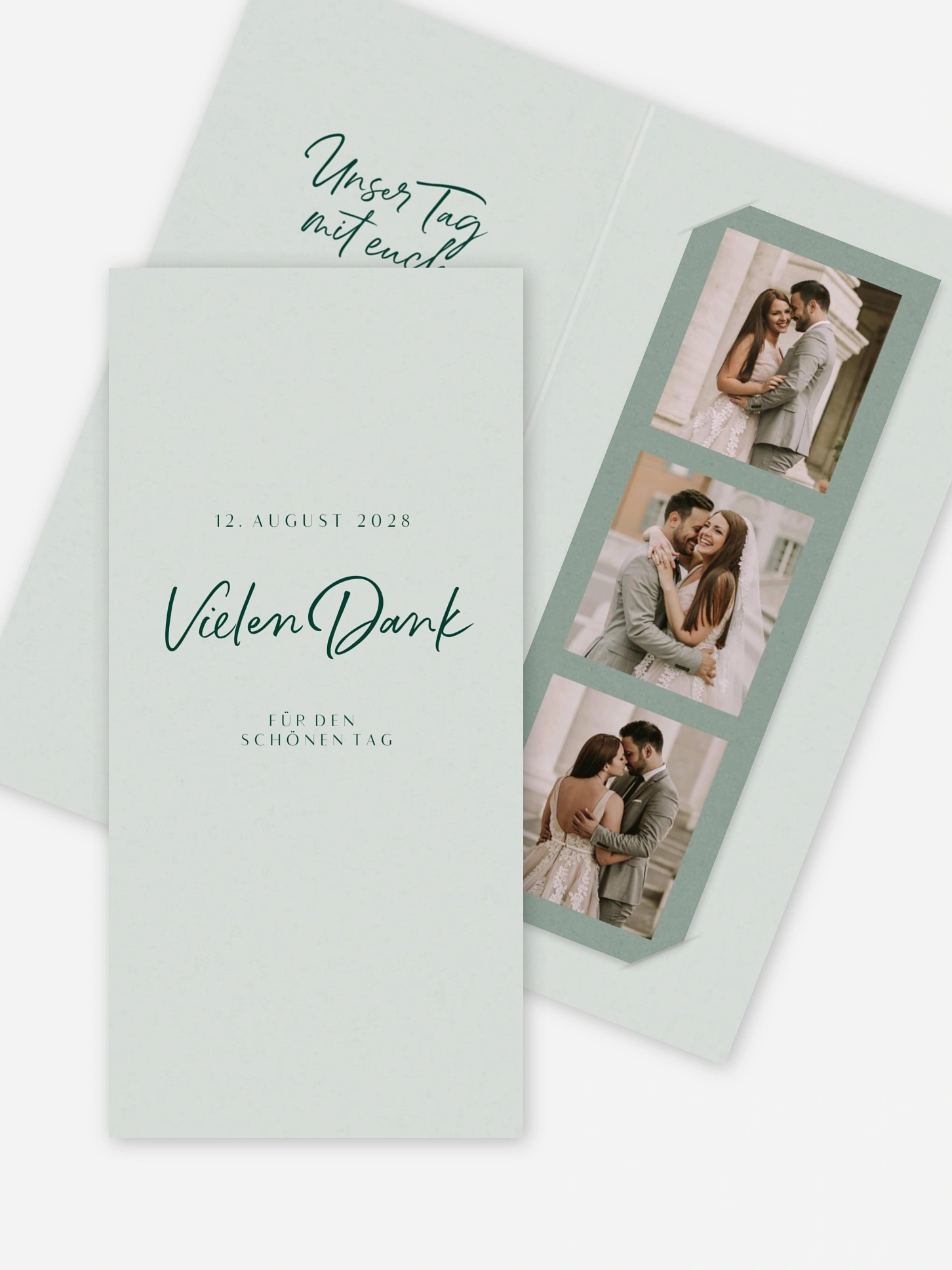 Dankeskarte Hochzeit Typo Grace
