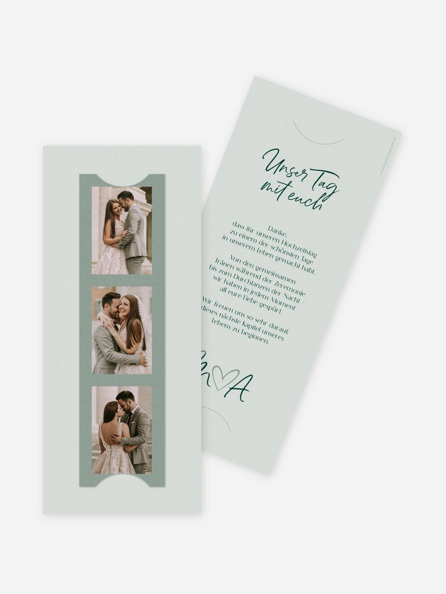 Dankeskarte Hochzeit Typo Grace
