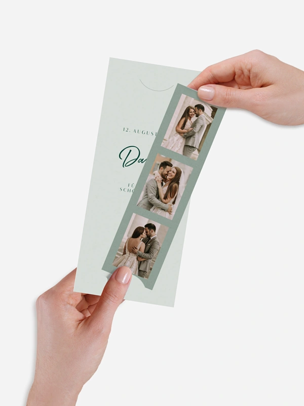 Dankeskarte Hochzeit Typo Grace
