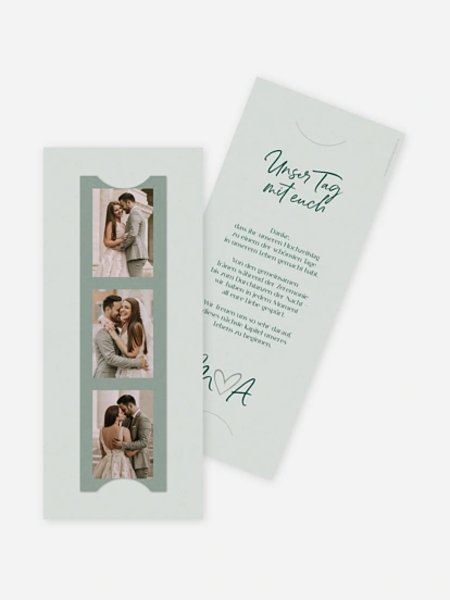 Dankeskarte Hochzeit Typo Grace