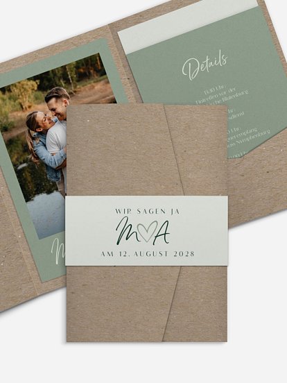 Hochzeitseinladung Typo Grace