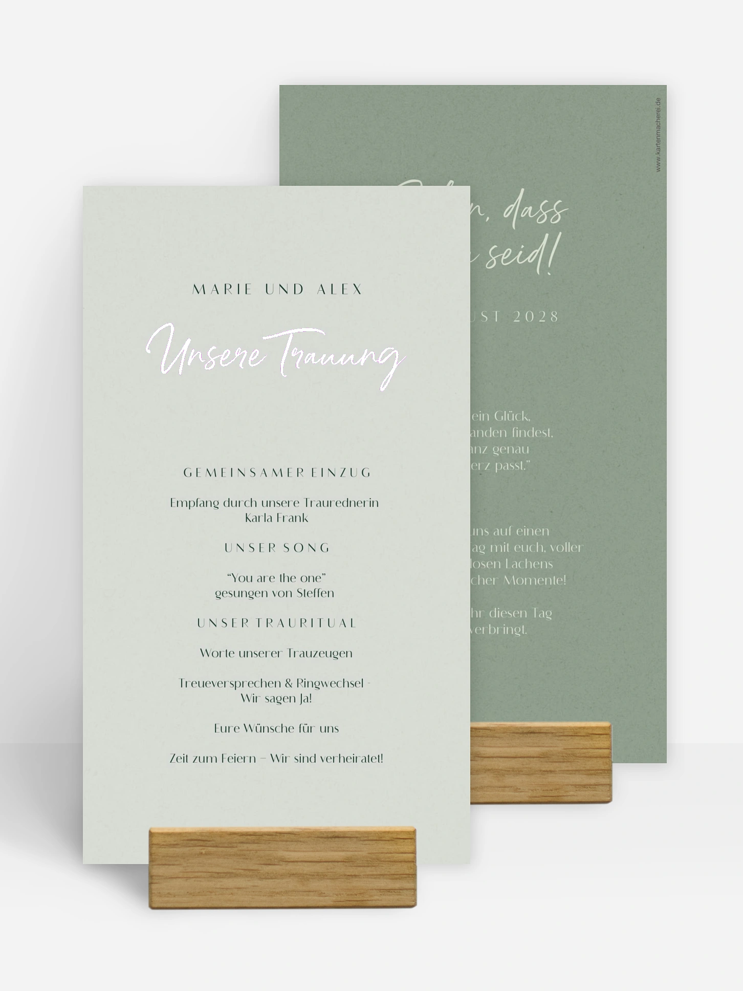 Kirchenheft Hochzeit Typo Grace