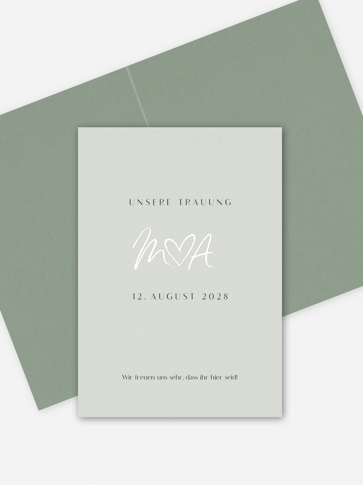 Kirchenheft Hochzeit Typo Grace