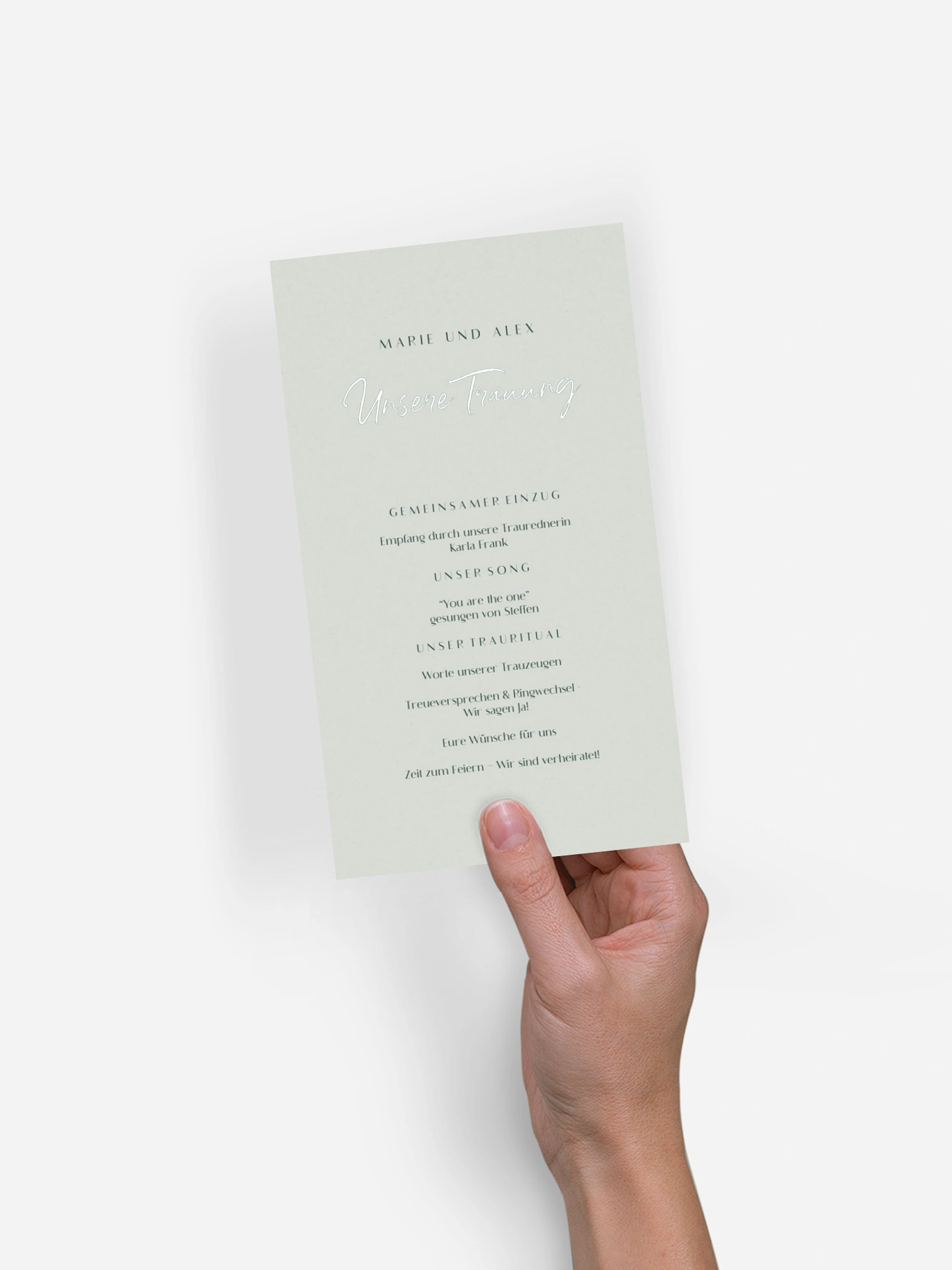 Kirchenheft Hochzeit Typo Grace