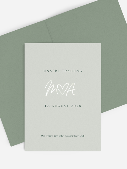 Kirchenheft Hochzeit Typo Grace