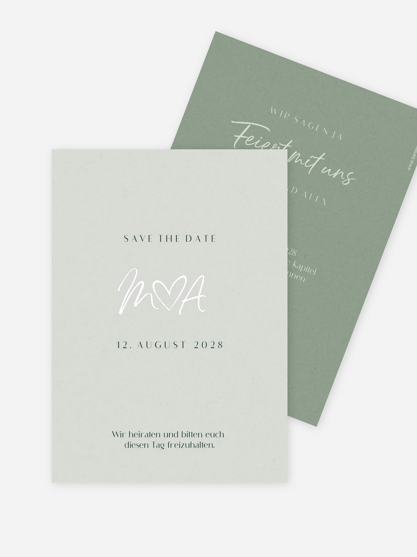 Save-the-Date Karte Typo Grace