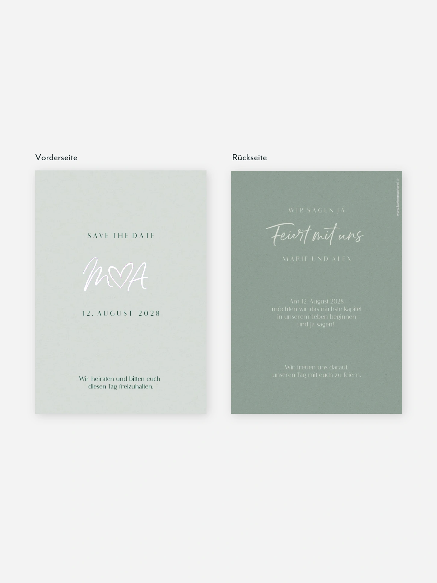 Save-the-Date Karte Typo Grace