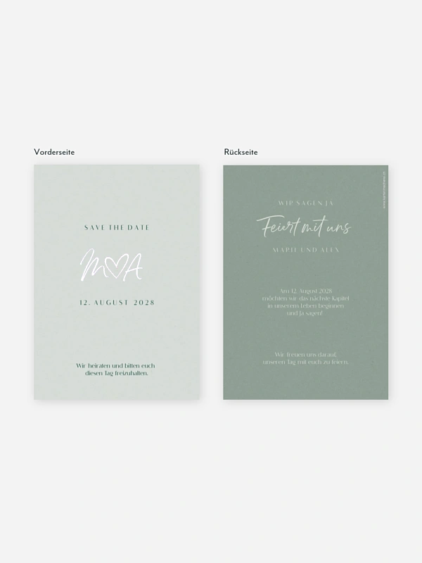Save-the-Date Karte Typo Grace