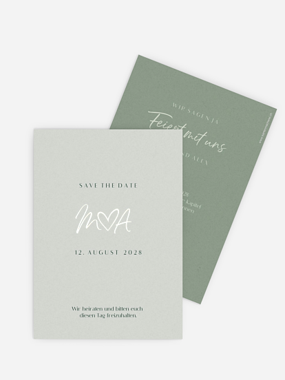 Save-the-Date Karte Typo Grace