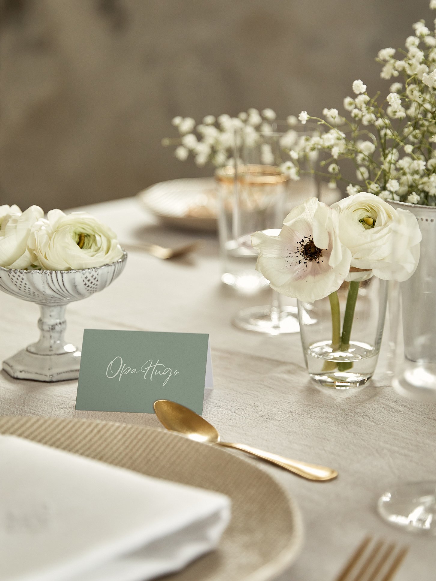 Tischkarte Hochzeit Typo Grace