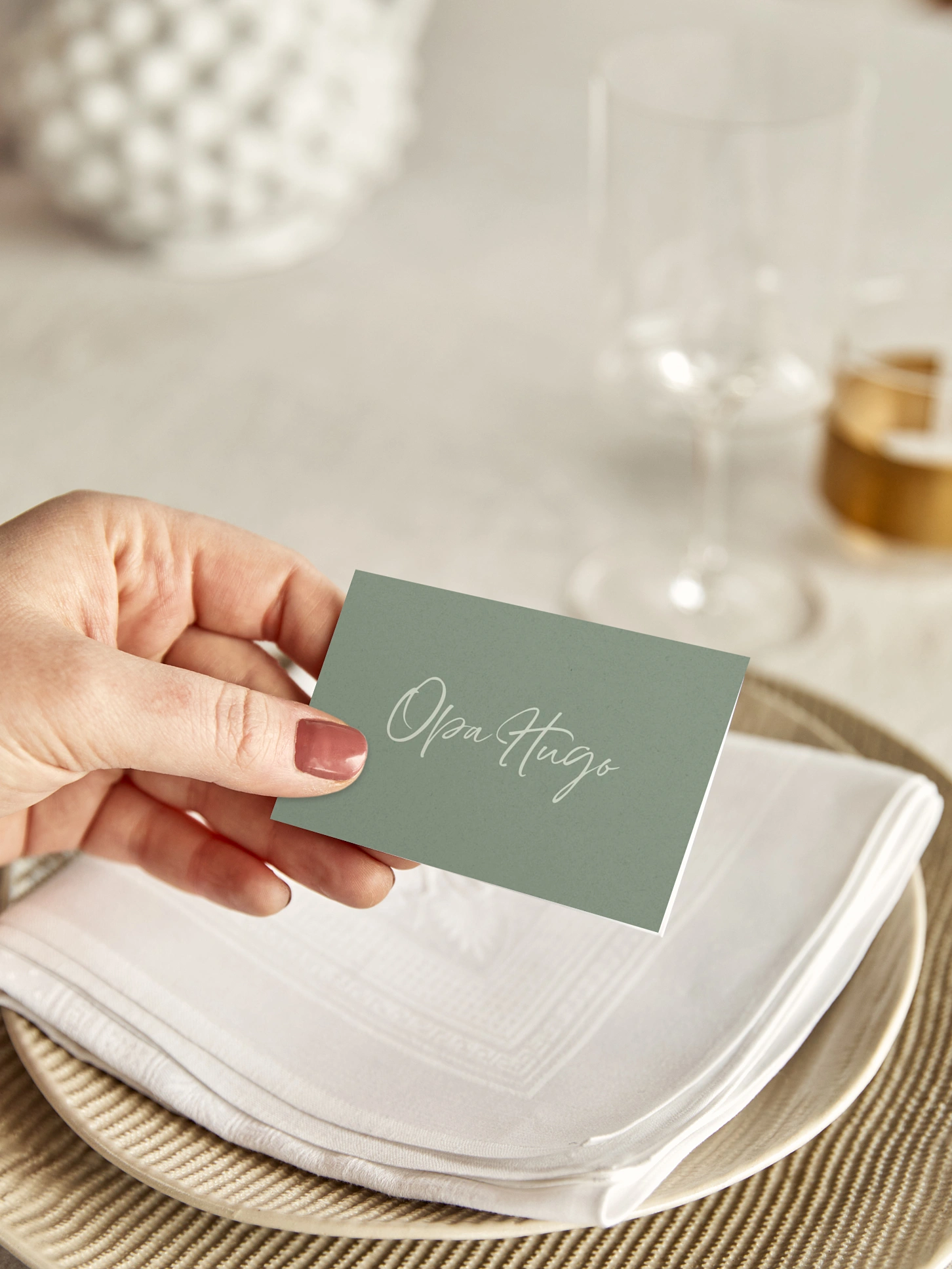 Tischkarte Hochzeit Typo Grace